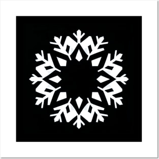 Minimalist Snowflake Design Posters and Art